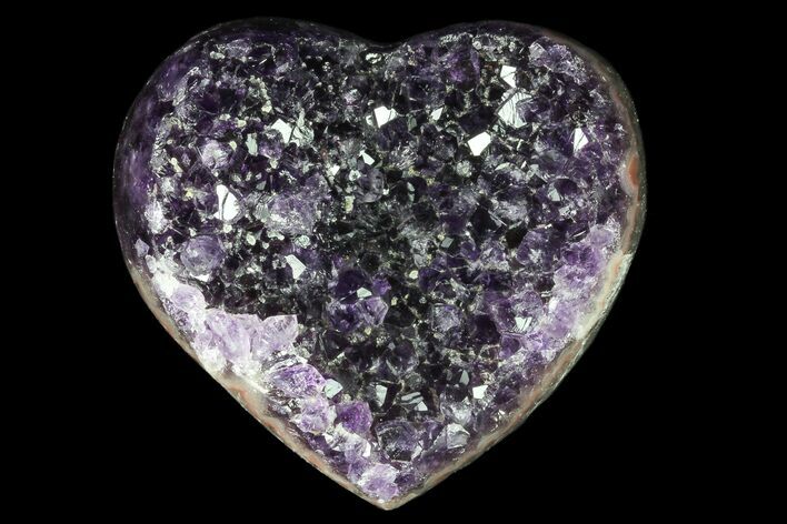 Purple Amethyst Crystal Heart - Uruguay #76792